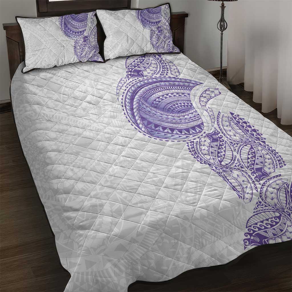 Traditional Polynesian Art Tattoos Quilt Bed Set Purple Color LT03 Purple - Polynesian Pride