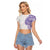Traditional Polynesian Art Tattoos Raglan Cropped T Shirt Purple Color - Polynesian Pride
