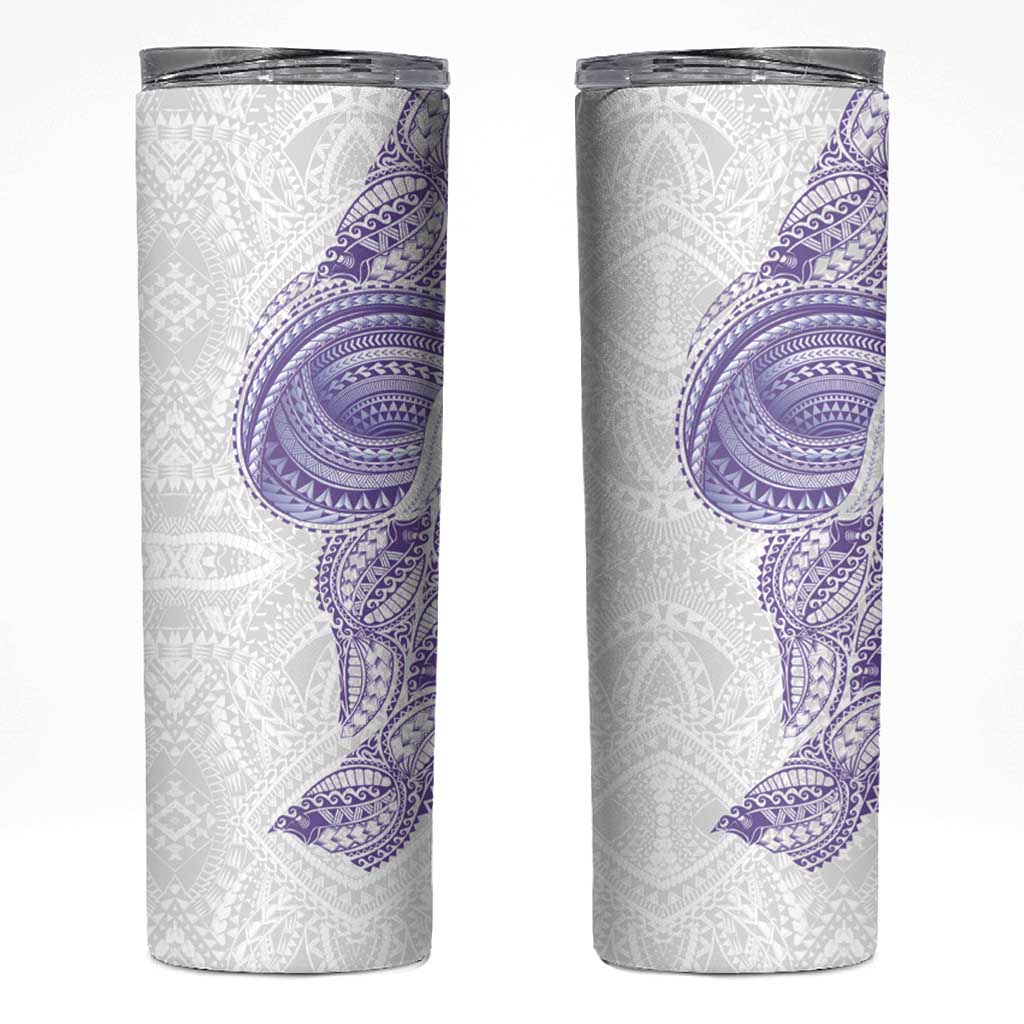 Traditional Polynesian Art Tattoos Skinny Tumbler Purple Color LT03 Purple - Polynesian Pride