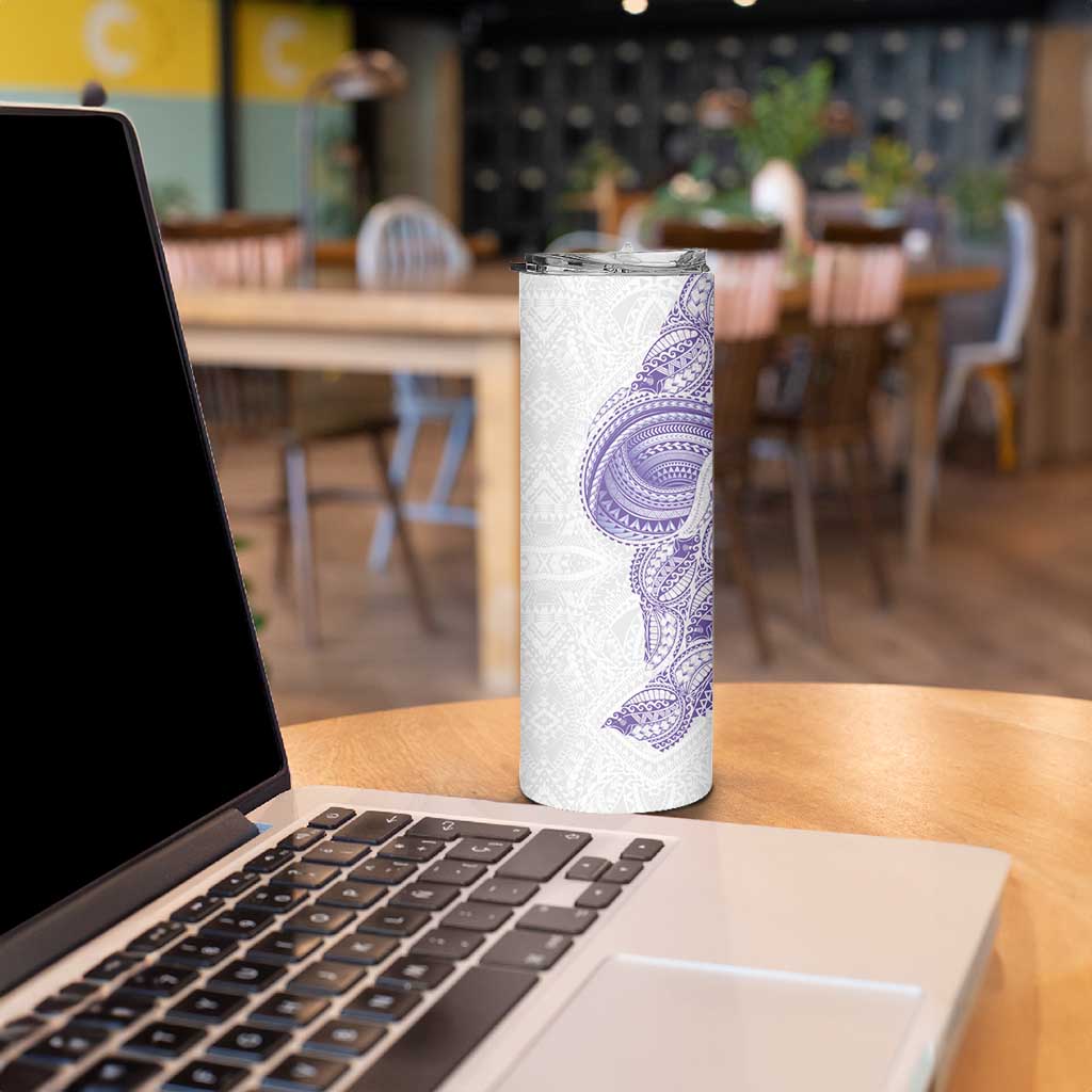 Traditional Polynesian Art Tattoos Skinny Tumbler Purple Color - Polynesian Pride