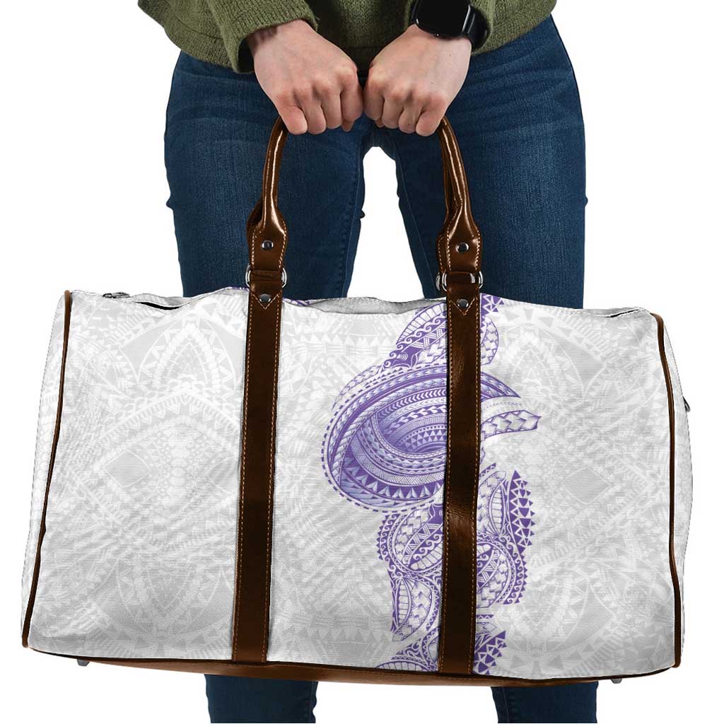 Traditional Polynesian Art Tattoos Travel Bag Purple Color - Polynesian Pride
