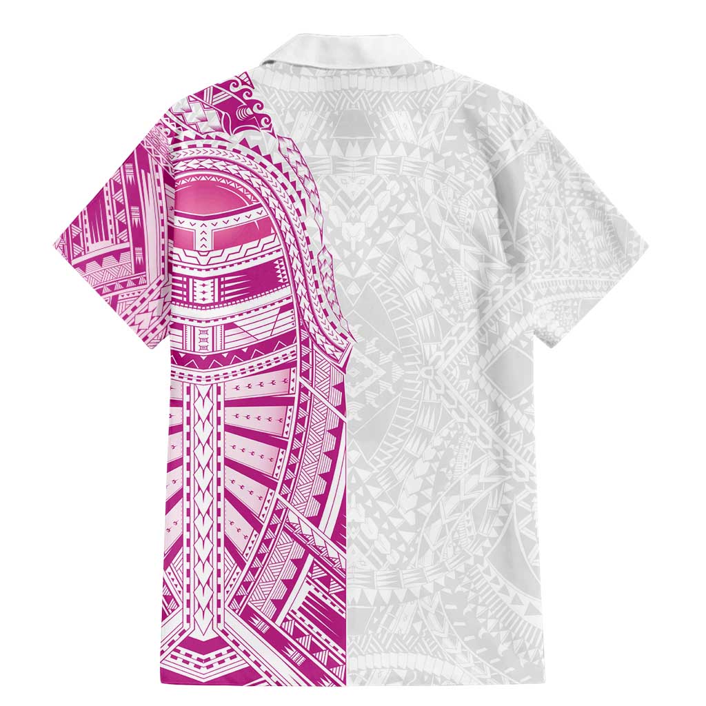 Traditional Polynesian Art Tattoos Family Matching Mermaid Dress and Hawaiian Shirt Pink Color LT03 - Polynesian Pride