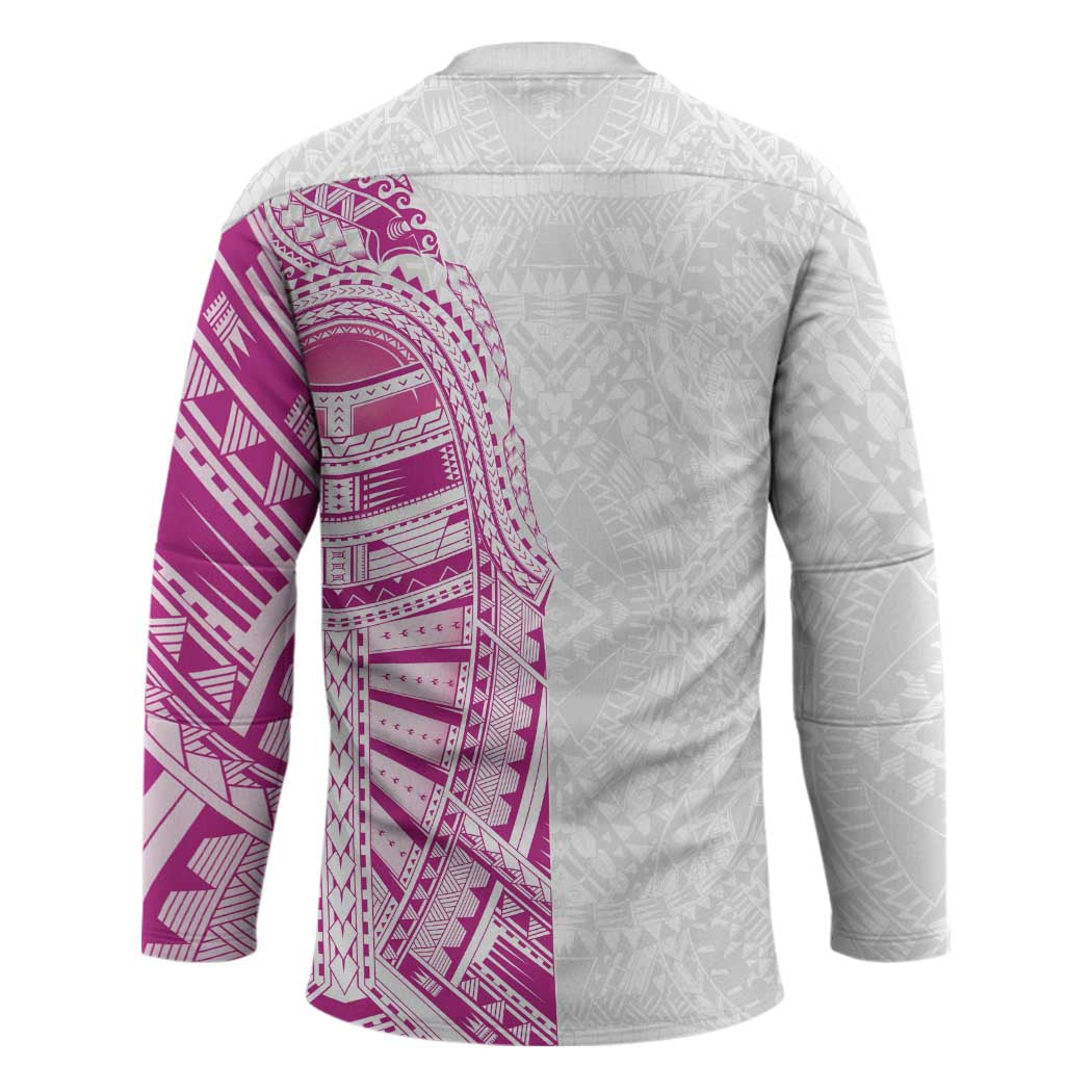 Traditional Polynesian Art Tattoos Hockey Jersey Pink Color - Polynesian Pride