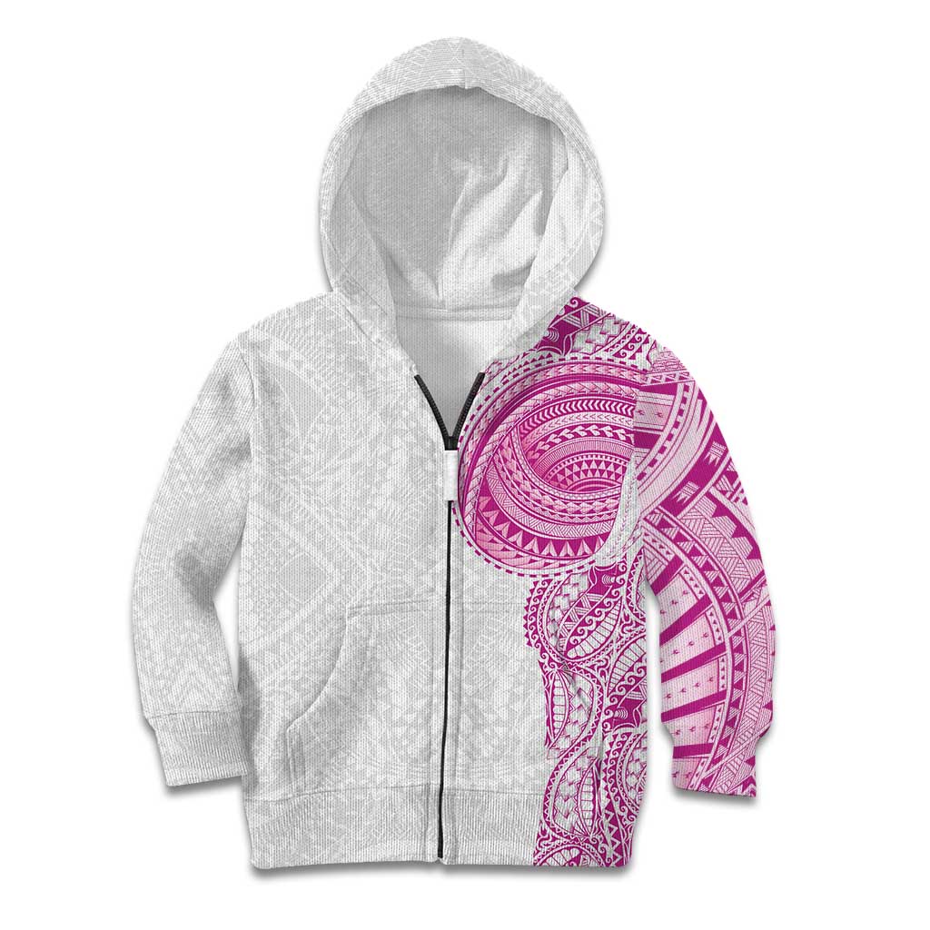 Traditional Polynesian Art Tattoos Kid Hoodie Pink Color - Polynesian Pride