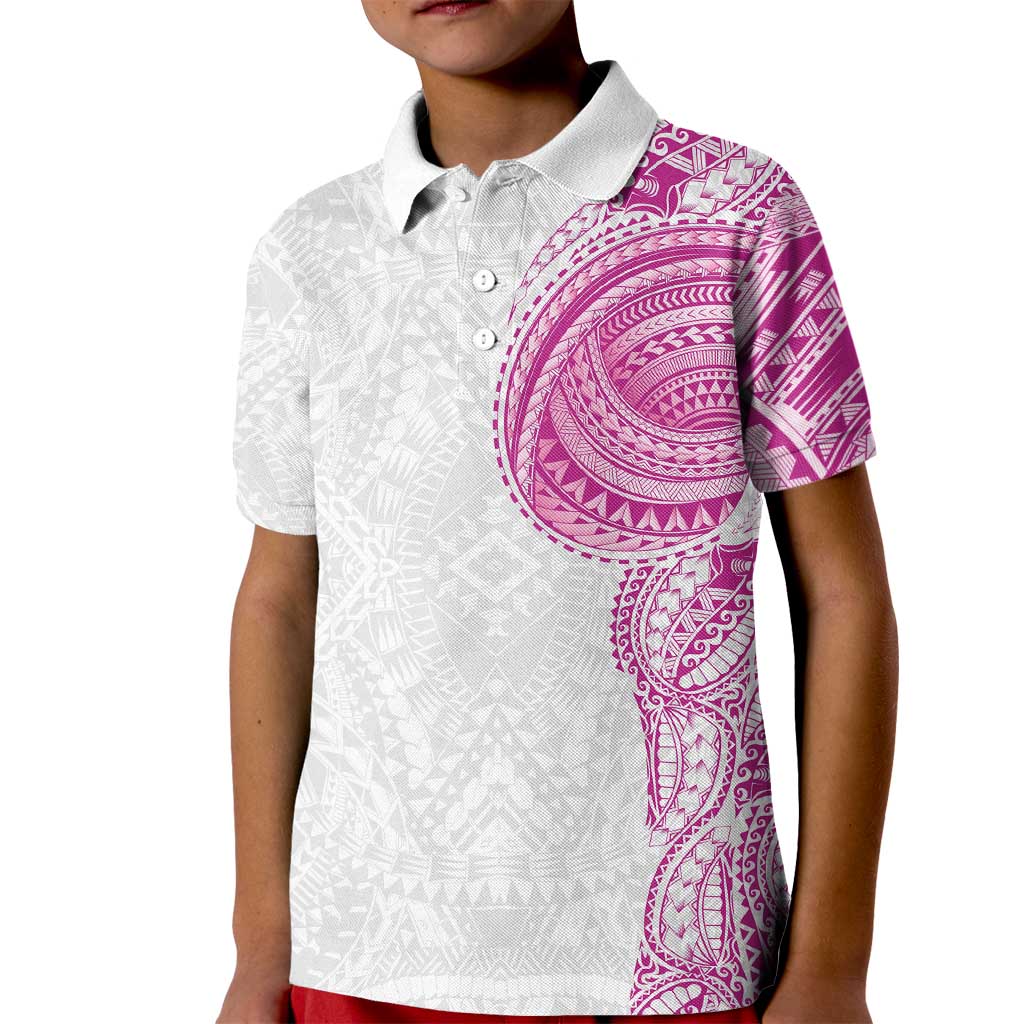 Traditional Polynesian Art Tattoos Kid Polo Shirt Pink Color LT03 Kid Pink - Polynesian Pride