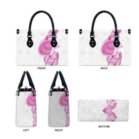 Traditional Polynesian Art Tattoos Leather Bag Pink Color - Polynesian Pride