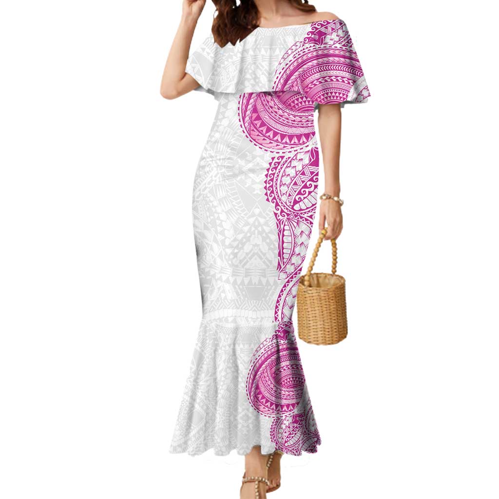 Traditional Polynesian Art Tattoos Mermaid Dress Pink Color LT03 Women Pink - Polynesian Pride