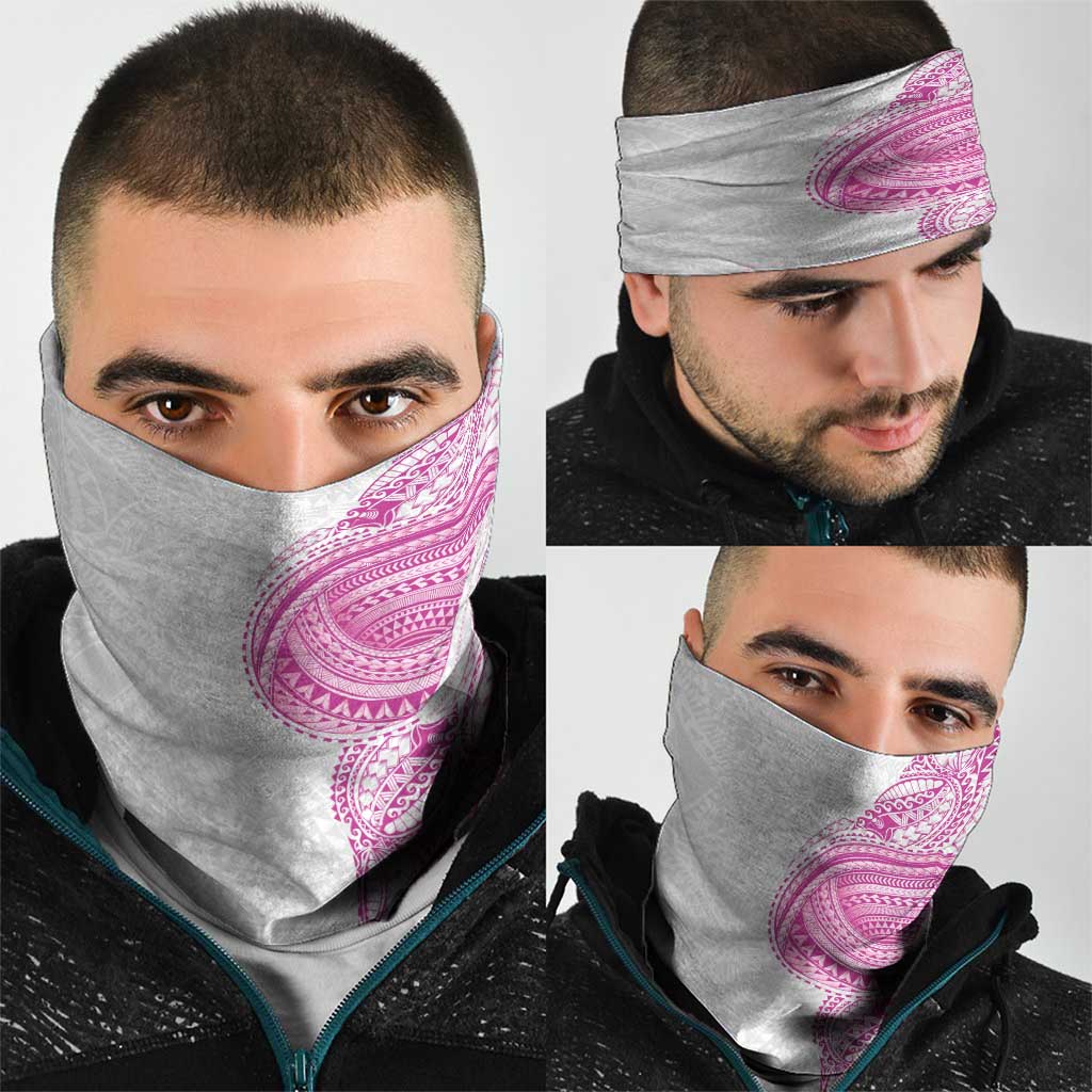 Traditional Polynesian Art Tattoos Neck Gaiter Pink Color LT03 - Polynesian Pride