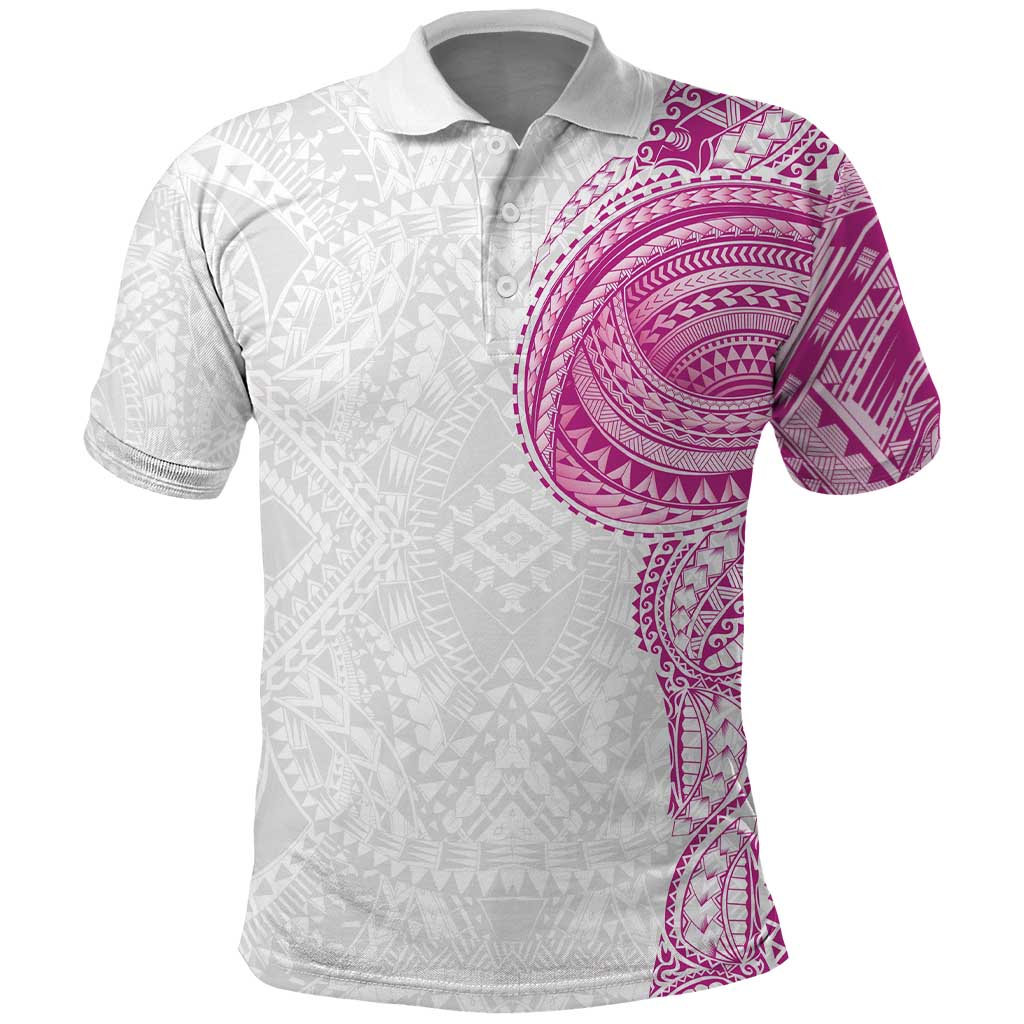 Traditional Polynesian Art Tattoos Polo Shirt Pink Color - Polynesian Pride