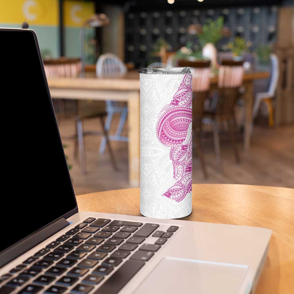 Traditional Polynesian Art Tattoos Skinny Tumbler Pink Color - Polynesian Pride