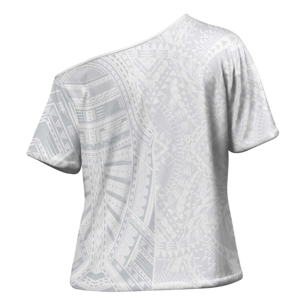 Lotu Tamaiti Cross Shoulder Shirt Traditional Samoan Art Tattoos - Polynesian Pride