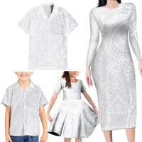 Lotu Tamaiti Family Matching Long Sleeve Bodycon Dress and Hawaiian Shirt Traditional Samoan Art Tattoos LT03 - Polynesian Pride