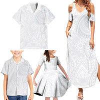 Lotu Tamaiti Family Matching Summer Maxi Dress and Hawaiian Shirt Traditional Samoan Art Tattoos LT03 - Polynesian Pride