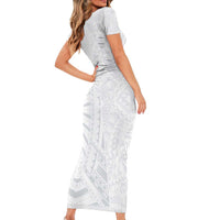 Lotu Tamaiti Short Sleeve Bodycon Dress Traditional Samoan Art Tattoos - Polynesian Pride