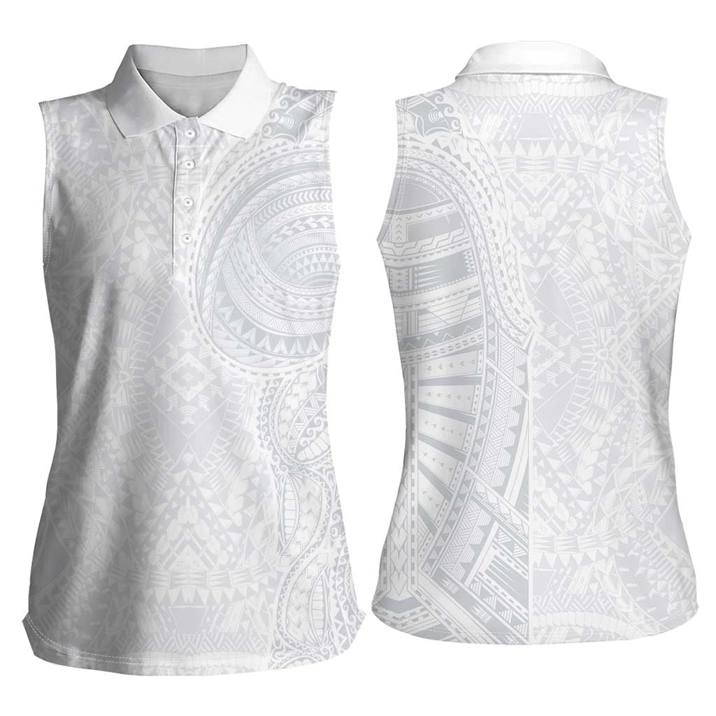 Lotu Tamaiti Women Sleeveless Polo Shirt Traditional Samoan Art Tattoos - Polynesian Pride