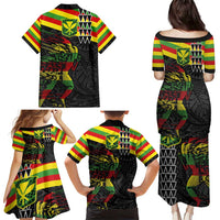 Kanaka Maoli Running Family Matching Puletasi and Hawaiian Shirt Kakau Pattern with Kanaka Maoli Flag Color LT03 - Polynesian Pride