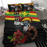 Kanaka Maoli Ikaika Warrior Bedding Set Hibiscus Kakau Art and Tapa Tribal Pattern LT03 - Polynesian Pride