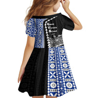 Fiji Queen Victoria School Family Matching Tank Maxi Dress and Hawaiian Shirt Tapa and Polynesian Tribal Pattern Half Style LT03 - Polynesian Pride