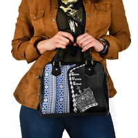 Fiji Queen Victoria School Shoulder Handbag Tapa and Polynesian Tribal Pattern Half Style LT03 - Polynesian Pride