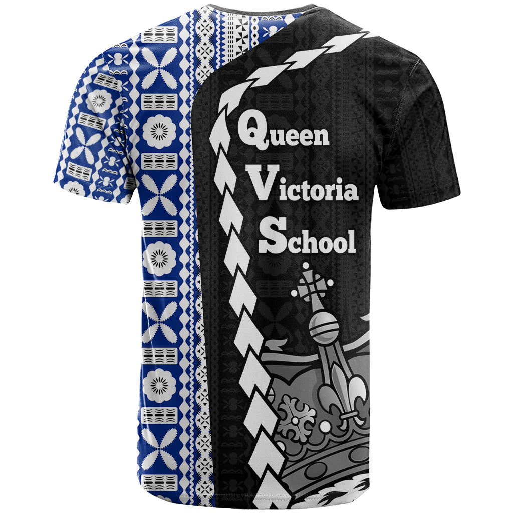 Fiji Queen Victoria School T Shirt Tapa and Polynesian Tribal Pattern Half Style LT03 - Polynesian Pride