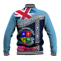 Fiji Lelean Memorial School Baseball Jacket Tapa and Polynesian Tribal Pattern LT03 - Polynesian Pride