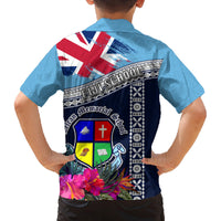 Fiji Lelean Memorial School Family Matching Summer Maxi Dress and Hawaiian Shirt Tapa and Polynesian Tribal Pattern LT03 - Polynesian Pride