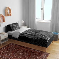 New Zealand Valentine's Day Bedding Set Silver Fern and Line Art Love Couple LT03 - Polynesian Pride