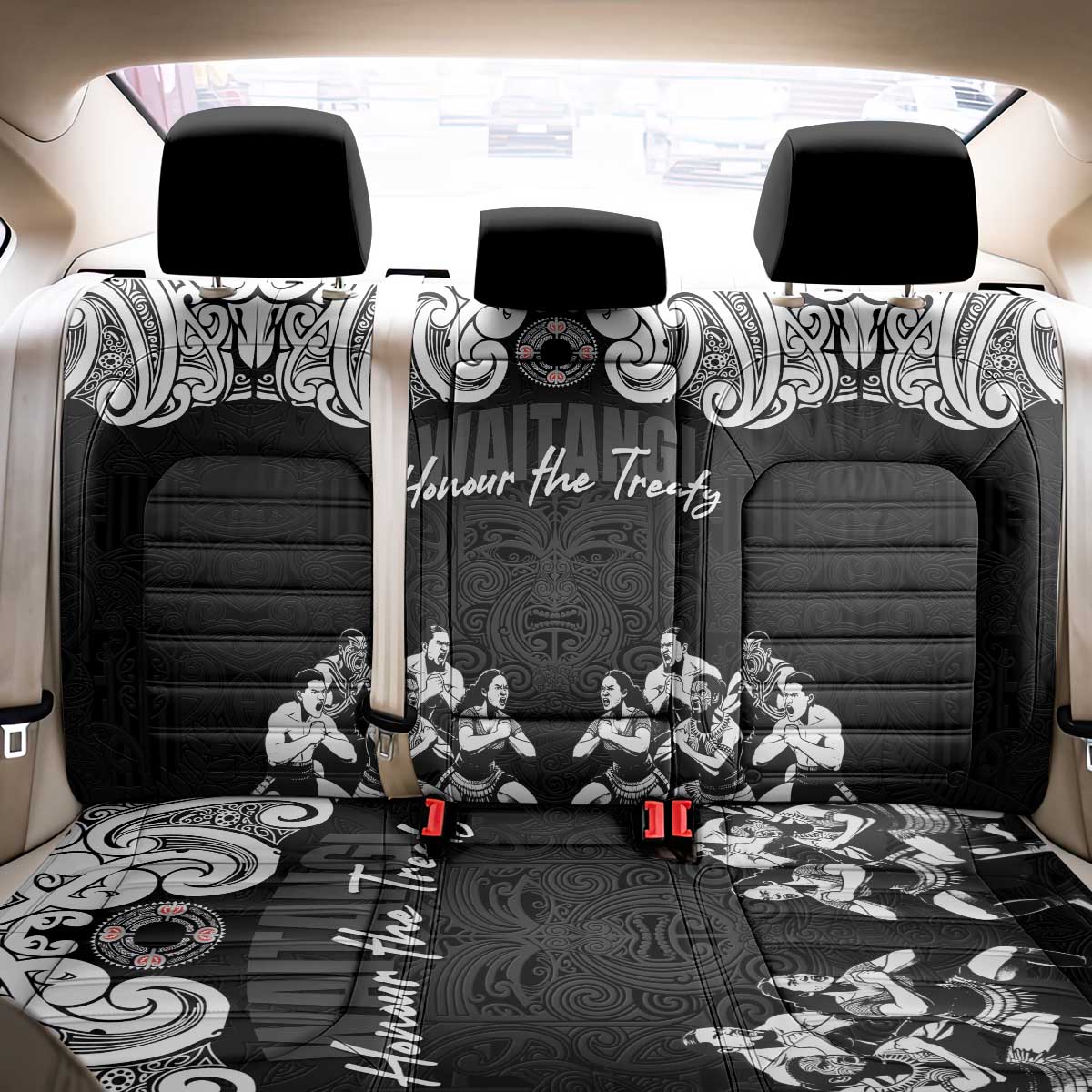 Aotearoa Waitangi Day - Toitu Te Tiriti Back Car Seat Cover New Zealand Honour the Treaty LT03 - Polynesian Pride
