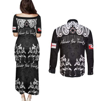 Aotearoa Waitangi Day - Toitu Te Tiriti Couples Matching Puletasi and Long Sleeve Button Shirt New Zealand Honour the Treaty LT03 - Polynesian Pride