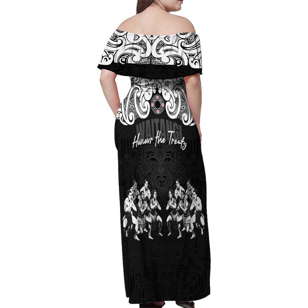 Aotearoa Waitangi Day - Toitu Te Tiriti Family Matching Off Shoulder Maxi Dress and Hawaiian Shirt New Zealand Honour the Treaty LT03 - Polynesian Pride