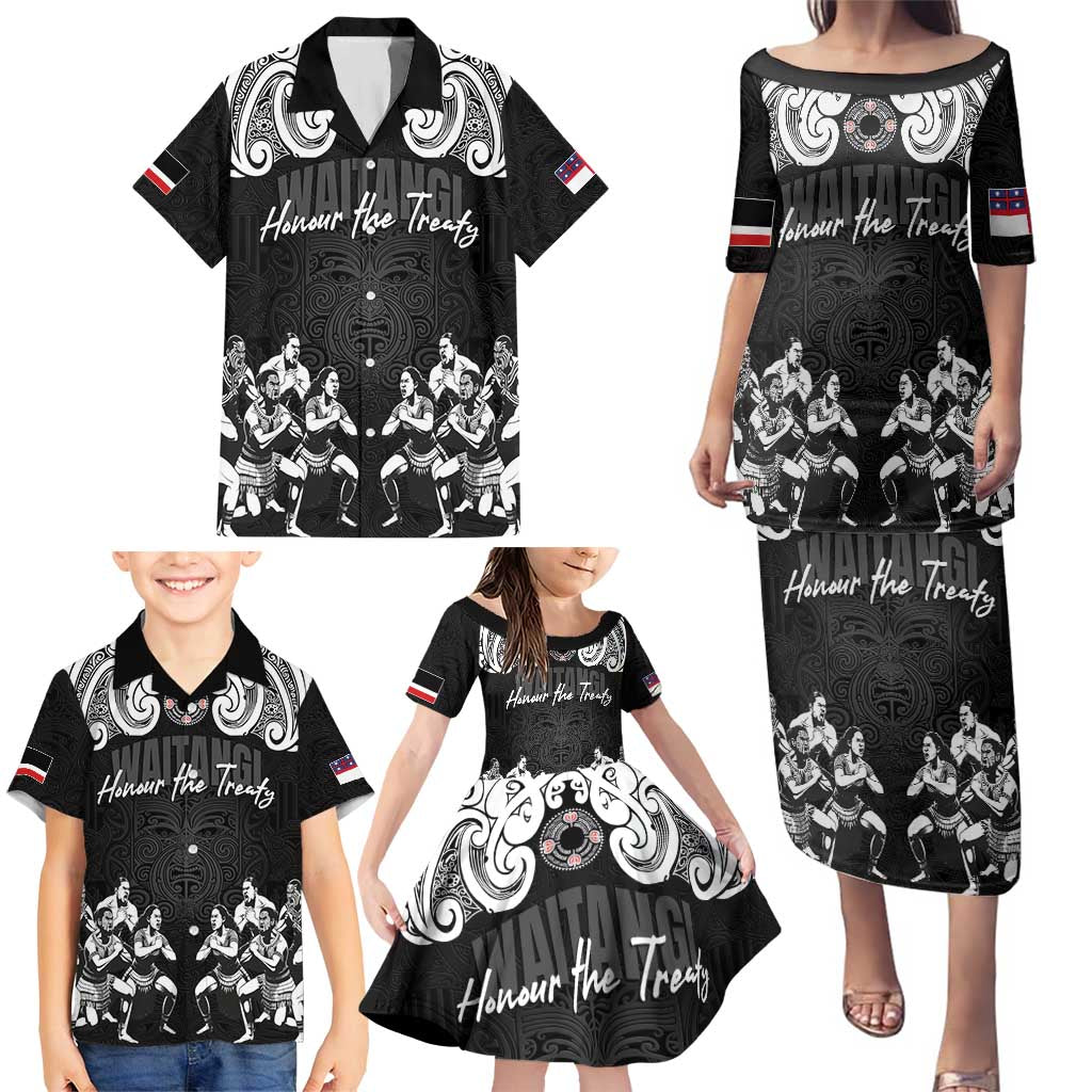 Aotearoa Waitangi Day - Toitu Te Tiriti Family Matching Puletasi and Hawaiian Shirt New Zealand Honour the Treaty LT03 - Polynesian Pride