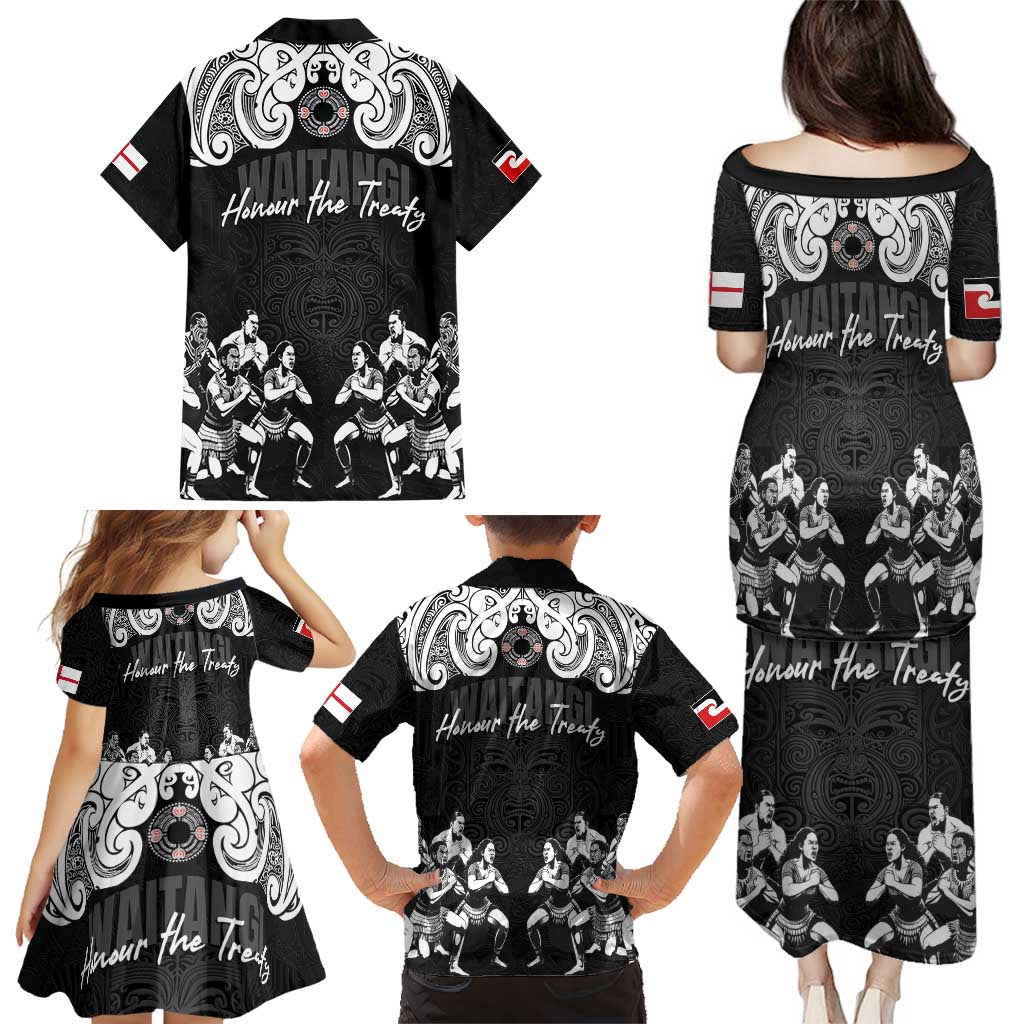 Aotearoa Waitangi Day - Toitu Te Tiriti Family Matching Puletasi and Hawaiian Shirt New Zealand Honour the Treaty LT03 - Polynesian Pride