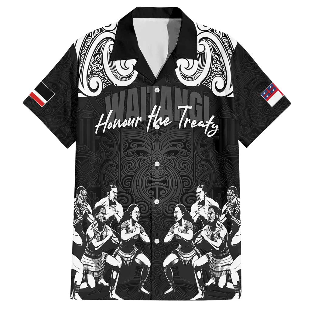 Aotearoa Waitangi Day - Toitu Te Tiriti Hawaiian Shirt New Zealand Honour the Treaty LT03 Black - Polynesian Pride