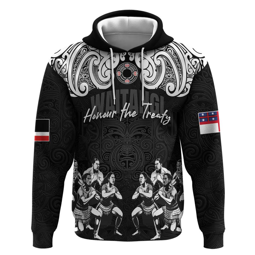 Aotearoa Waitangi Day - Toitu Te Tiriti Hoodie New Zealand Honour the Treaty LT03 Pullover Hoodie Black - Polynesian Pride