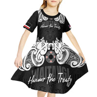 Aotearoa Waitangi Day - Toitu Te Tiriti Kid Short Sleeve Dress New Zealand Honour the Treaty LT03 - Polynesian Pride