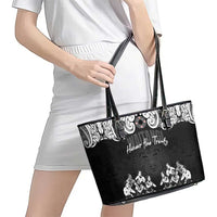 Aotearoa Waitangi Day - Toitu Te Tiriti Leather Tote Bag New Zealand Honour the Treaty LT03 - Polynesian Pride