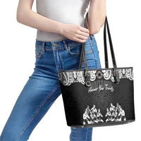 Aotearoa Waitangi Day - Toitu Te Tiriti Leather Tote Bag New Zealand Honour the Treaty LT03 - Polynesian Pride