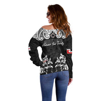 Aotearoa Waitangi Day - Toitu Te Tiriti Off Shoulder Sweater New Zealand Honour the Treaty LT03 - Polynesian Pride