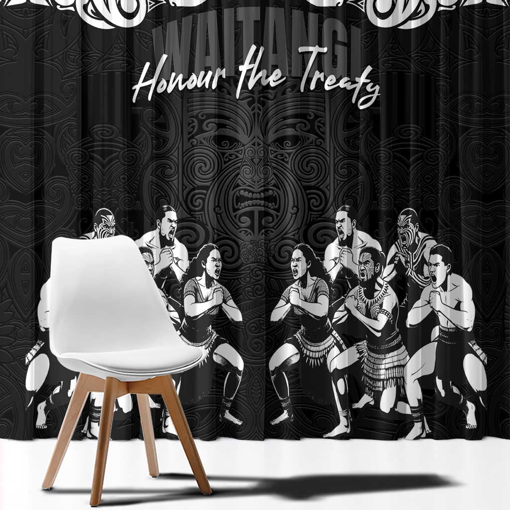 Aotearoa Waitangi Day - Toitu Te Tiriti Window Curtain New Zealand Honour the Treaty LT03 - Polynesian Pride