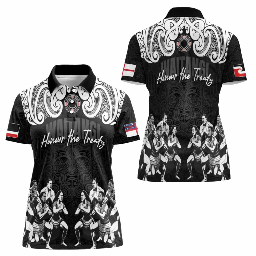 Aotearoa Waitangi Day - Toitu Te Tiriti Women Polo Shirt New Zealand Honour the Treaty LT03 - Polynesian Pride