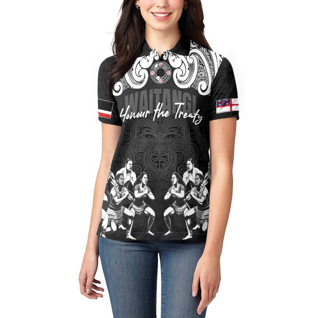 Aotearoa Waitangi Day - Toitu Te Tiriti Women Polo Shirt New Zealand Honour the Treaty LT03 - Polynesian Pride