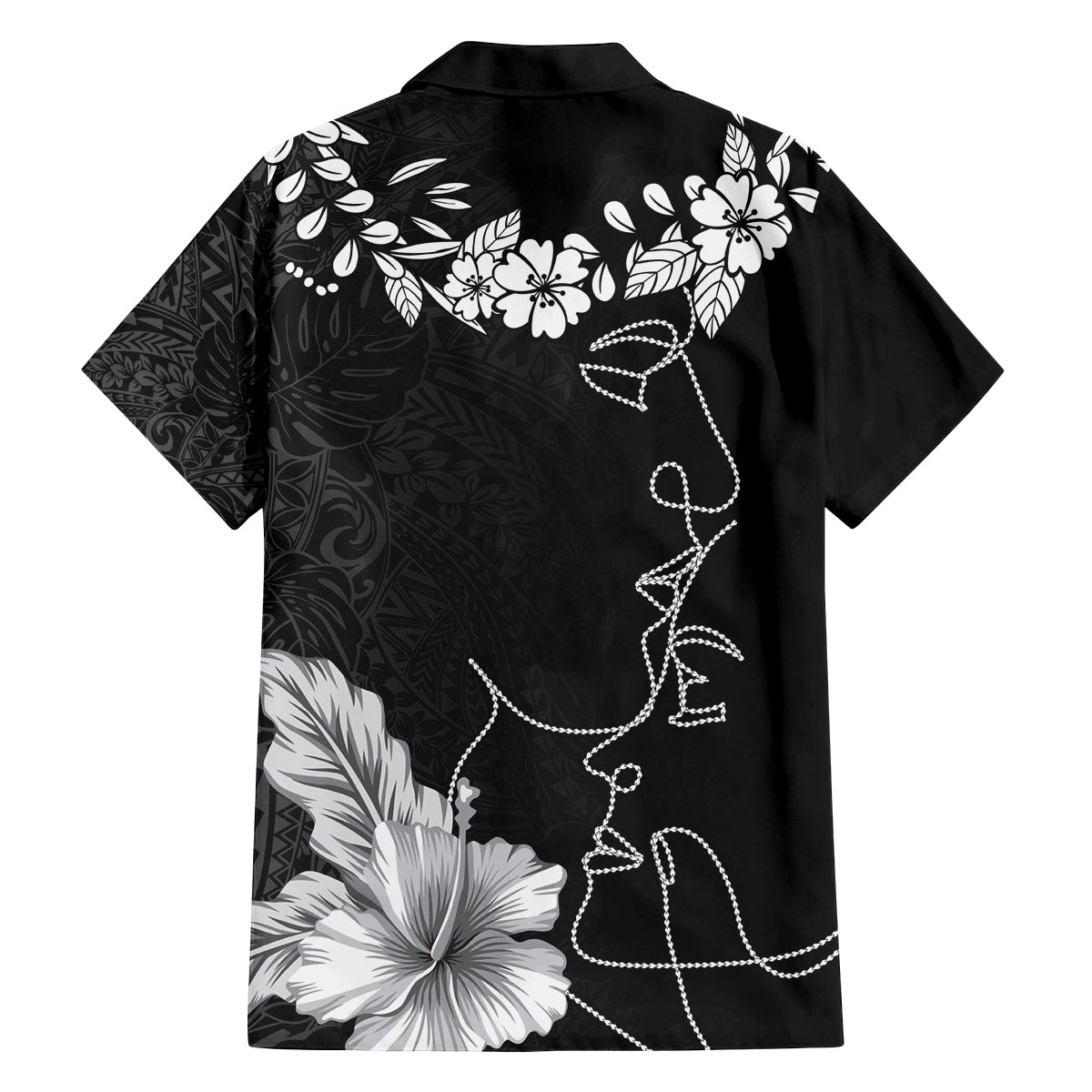 Hawaii Valentine Day Family Matching Off Shoulder Long Sleeve Dress and Hawaiian Shirt Polynesian Line Art Love Couple Hibiscus Tribal Pattern LT03 - Polynesian Pride