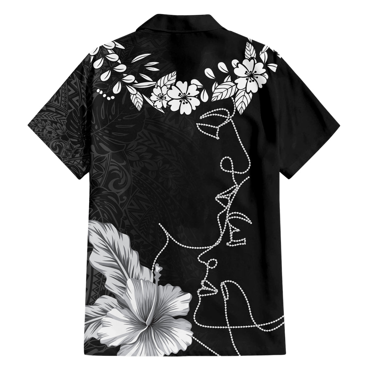 Hawaii Valentine Day Family Matching Short Sleeve Bodycon Dress and Hawaiian Shirt Polynesian Line Art Love Couple Hibiscus Tribal Pattern LT03 - Polynesian Pride