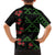 Hawaiian Green Kakau Art Tattoo-Ohia Lehua and Taro Leaves Family Matching Tank Maxi Dress and Hawaiian Shirt