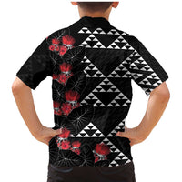 Hawaiian White Kakau Art Tattoo-Ohia Lehua and Taro Leaves Family Matching Mermaid Dress and Hawaiian Shirt LT03 - Polynesian Pride