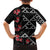 Hawaiian White Kakau Art Tattoo-Ohia Lehua and Taro Leaves Family Matching Tank Maxi Dress and Hawaiian Shirt