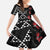 Hawaiian White Kakau Art Tattoo-Ohia Lehua and Taro Leaves Family Matching Tank Maxi Dress and Hawaiian Shirt