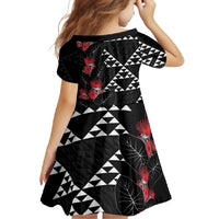 Hawaiian White Kakau Art Tattoo-Ohia Lehua and Taro Leaves Family Matching Tank Maxi Dress and Hawaiian Shirt LT03 - Polynesian Pride