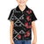 Hawaiian White Kakau Art Tattoo-Ohia Lehua and Taro Leaves Family Matching Tank Maxi Dress and Hawaiian Shirt