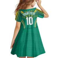 Custom Cook Islands Rugby Family Matching Summer Maxi Dress and Hawaiian Shirt Tatau Art Sport Style Green Color LT03 - Polynesian Pride